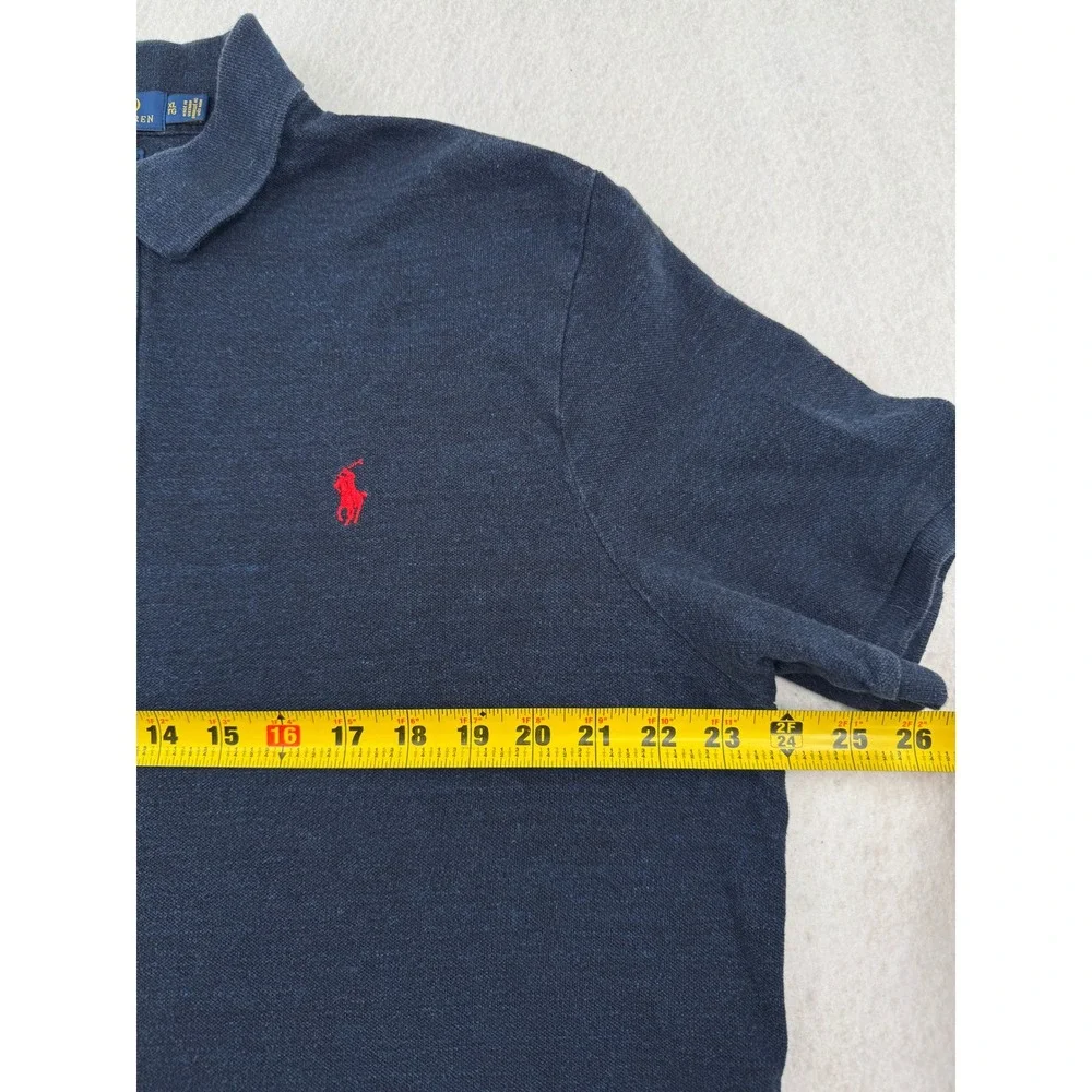 Polo Ralph Lauren Mens XL Classic Fit Short Sleeve Polo Navy Blue Heathered